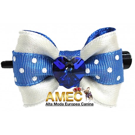 BLUE RIBBEN WHITE HEART