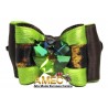 GREEN HEART DOG BOW