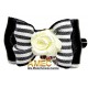 BLACK STRIPE BOW DOUBLE