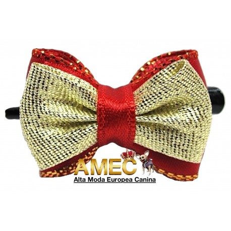 LAZO FESTIVO ROJO DORADO