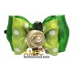 GREEN POLKA DOT BOW