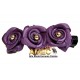 BOW THREE ROSES PURPLE