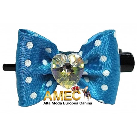 DOG TIE BLUE AMBAR HEART