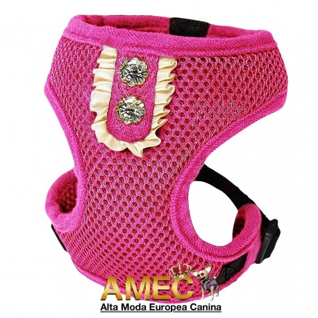 MESH HARNESS DOG FUCHSIA