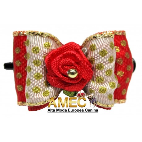 RED BOW DOUBLE LOOP