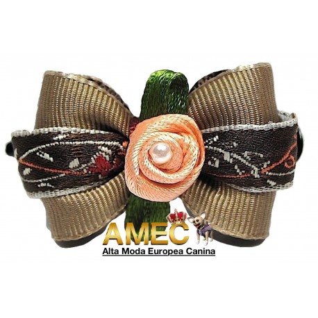 BROWN PATTERN BOW