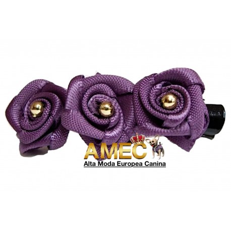 BOW THREE ROSES PURPLE