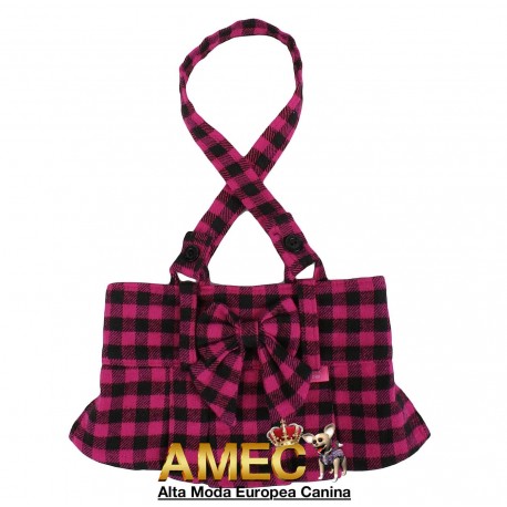 PINK PLAID SKIRT