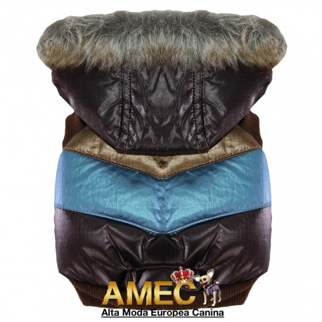 CHALECO METALIZADO MARRON