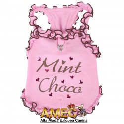 DOG T-SHIRT PINK MINT CHOCO